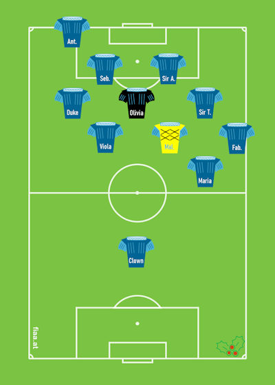 Twelfth Night teamsheet